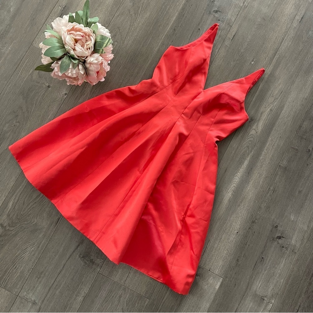Badgley‎ Mischka Coral Coral Fit & Flare Cocktail Dress